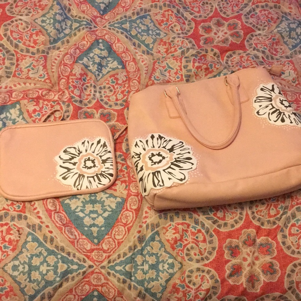 Tote and makeup bag